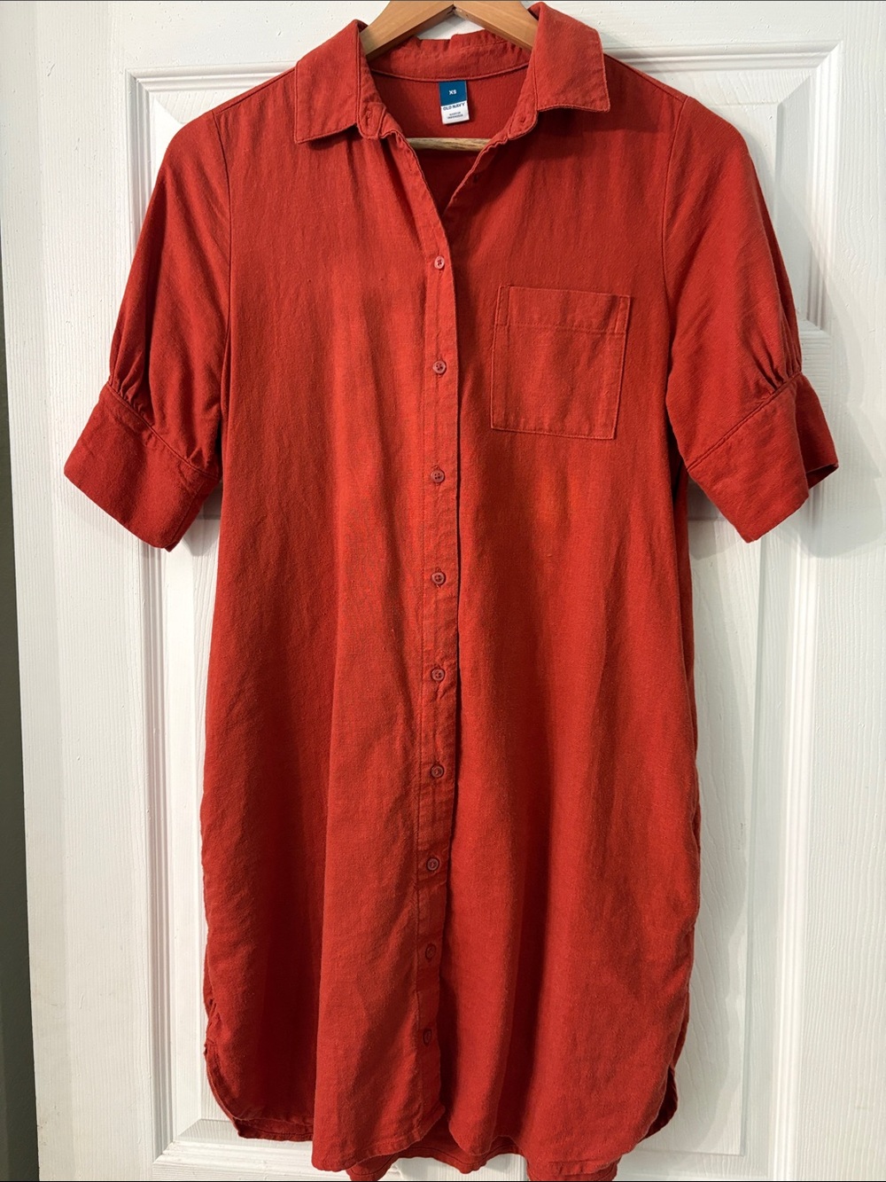 Old Navy Button-Front Midi Shirt Dress, size XS